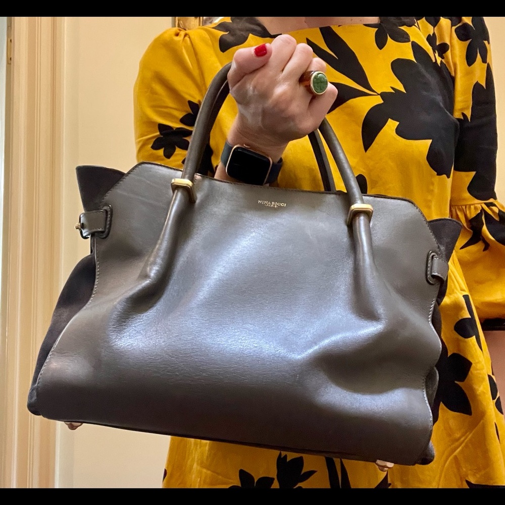 Nina Ricci Top Handle Bag - Gently used with minor wear to velvet.